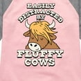 thumbnail image 3 of Instant Message - Fluffy Cows - Toddler And Youth Girls Raglan Graphic T-Shirt, 3 of 6