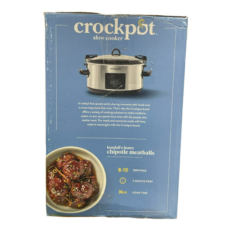 Crock-Pot, 7-Quart Easy Clean Slow Cooker | Locking Lid Portable Digital
