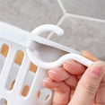 thumbnail image 2 of Organizador de ducha sin taladro para champú y acondicionador, cesta de plástico para baño, organizador de cocina, color blanco, Uds., 2 of 5