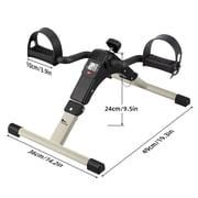 Himaly Portable Under Desk Pedal Exerciser, Holds 240 lbs, Folding Mini Exercise Bike with Adjustable Resistance for Arm & Leg Workout at Office, Home & Therapy