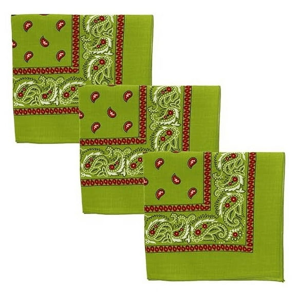 Motique Accessories Two Tone Paisley Bandana for Adult Unisex - Set of 3