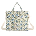thumbnail image 7 of FORMRS Womens Corduroy Tote Bag Crossbody Shoulder Purse Handbag with Detachable Strap, Blue Birds Pattern, 7 of 7