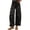 Black, variant on Womens Wide Leg Jeans High Waisted Floral Print Ruffle Hem Denim Pants with Pockets Vintage Loose Trendy Casual Jeans Comfortable Everyday Wear