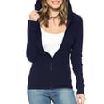 thumbnail image 4 of Urban Look Women's Casual Lightweight Thermal Zip Up Hoodies (Small, Navy), 4 of 4