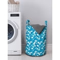 thumbnail image 3 of Floral Laundry Bag, Blossoming Magnolia Branches Flourishing Tree Spring Season Fragrance, Basket with Handles Drawstring Closure for Laundromats, 13" x 19", Sky Blue Indigo and White, by Ambesonne, 3 of 4