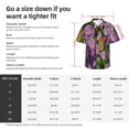 thumbnail image 5 of Fotbe butterflies and Gardens Pattern Hawaiian Shirt for Men Unisex Summer Beach Casual Short Sleeve Cotton Linen Button Down Shirts,Large, 5 of 7