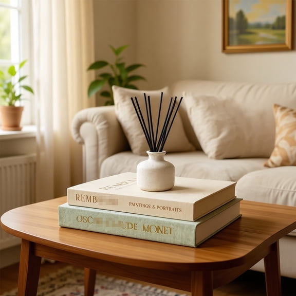 Ngardk Decorative Books,  Faux Book Decor, Coffee Table Books, Pack of 2,  11.0"X7.9"X1.6"/9.8"X7.1"X1.2", Mint Green & Cream