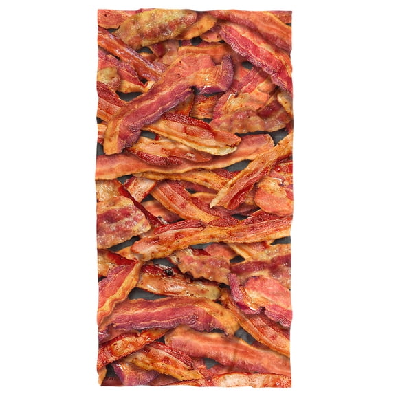 Bacon Collage Beach Towel, 30"x60", Beach Towel