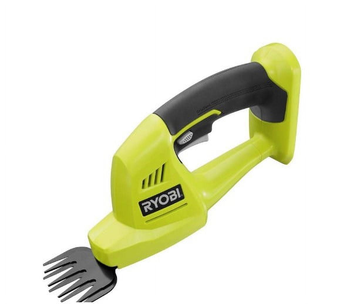 Ryobi 8” 18 Volt Battery Powered Power Hedge Trimmer, 2-in-1 Shear/Shrubber Tool