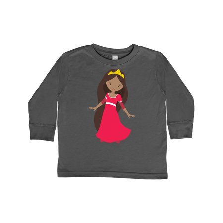 

Inktastic African American Princess Princess In Red Dress Gift Toddler Toddler Girl Long Sleeve T-Shirt