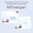 thumbnail image 2 of Tree-Free Greetings Christmas Greeting Card 12 Pack, 5x7, Soaring Santa (HP60513), 2 of 7