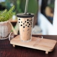 thumbnail image 3 of 1 Set Double Layered Cup Thickened Cold Drink Cup Reusable Boba Tea Cup with Straw, 3 of 9