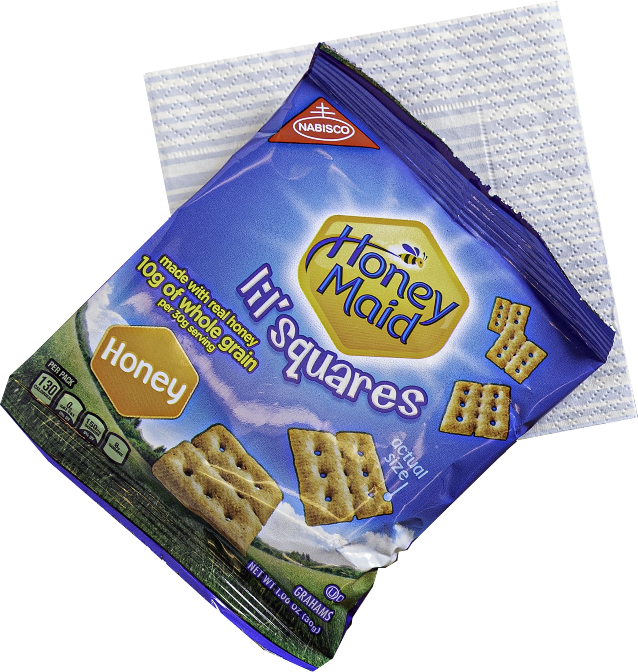HONEY MAID Lil' Squares Honey Graham Crackers, Lunch Snacks, 1.06 oz Snack Pack
