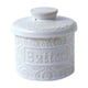 thumbnail image 1 of Mantequera francesa con tapa de cerámica, gran capacidad, ideal para decoración del hogar blanco, 1 of 9