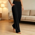 thumbnail image 5 of Wensltd Women Sweat Pants High Waisted Wide Leg Pants Casual Loose Comfy Trousers With Pockets For Yoga Work Daily Wear, 5 of 9