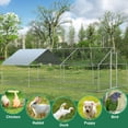 thumbnail image 2 of Tolead Large Metal Chicken Coop Upgrade with Tri-Supporting Wire Mesh, Water-Resident & Anti-UV Cover, Silver, 2 of 5