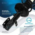 thumbnail image 4 of Detroit Axle - 1.8L Front Left Strut for 2009-2013 Toyota Corolla USA Built, 2011-2014 Matrix, Driver Side Suspension Quick Install Ready Strut & Coil Spring Shock Assembly 2012 Replacement, 4 of 8