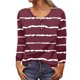 thumbnail image 1 of MHFRRA Camiseta de Manga Larga con Cuello Redondo y Estampado Floral para Mujer, Estilo Informal y Elegante. Rojo Ladrillo, 1 of 4