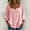 Pink, variant on Only Moment Womens Tops 3/4 Sleeve Square Neck Jute Buttons Blouses Business Casual Outfits Loose Fit Sky Blue,XL