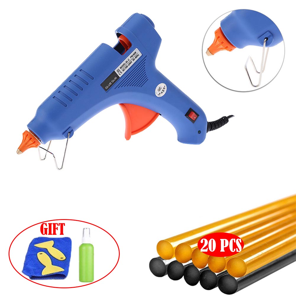 Hot Glue Gun with 20pcs Glue Sticks, High Temperature Melting Upgraded