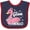 Navy and Red, variant on Inktastic Glam Pink Flamingo with Pearls Girls Baby Bib