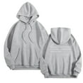 thumbnail image 2 of felwors Enough - Oversized Hoodie for Women & Teen Girls, Graphic Pullover Sweatshirt Top Light Gray, XXL, 2 of 4
