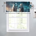 thumbnail image 4 of Wolf Curtain Valances Winter Wildlife Animal Mountain Forest Tree Night View Privacy Window Valances for Living Room Kitchen 54 by 18 in, 1 Panel, 4 of 6
