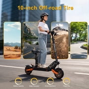 Electric Scooter,1600W Peak Motor,40 MPH Top Speed & 50 Miles Range,Dual Shocks,10 Off Road FoldableTire E-Scooter,for Adult Teens