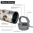 thumbnail image 2 of Steel Tumbler with Straw Vertical Handle Ice Flow Flip Tumbler 30 oz, Chicken Tumbler Insulated Water Bottle Easy for Carry, Good for Home/Office, Better for Travel/Car/Camp, 2 of 6