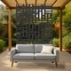 thumbnail image 1 of Yeshouse Biombo de acero galvanizado de alta resistencia, panel de cerca de 183 x 119 cm, divisor decorativo resistente a la intemperie y enrejado para plantas, ideal para patio y jardín, 1 of 8