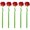 Red, variant on Slccxzc 5 Pack Champagne Rose Silicone Gel Pens Artificial Flower Ballpoint Office