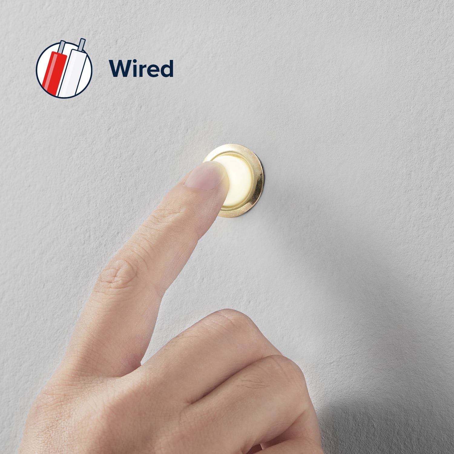 Heath Zenith Heath Zenith Gold Metal Wired Lighted Push Doorbell Button Accessory