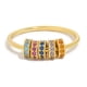 thumbnail image 4 of Anillo de circonita de color con cuentas de ansiedad giratorias de plata esterlina S925 Anillo de moda simple para mujer, 4 of 5
