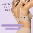 thumbnail image 3 of LeSensuel Lace Bra Comfortable Wireless Bra - Full Coverage Bra Wirefree Bras for Women, 3 of 8