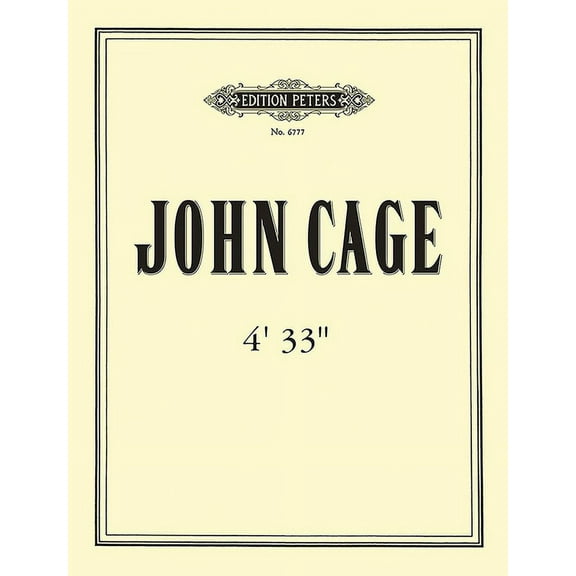 Edition Peters 4'33' (Tacet Version): Sheet, (Paperback)