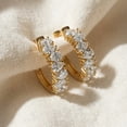thumbnail image 4 of Pompeii G/VS 4Ct Pear Shape Diamond Hoops 14k Yellow Gold Lab Grown Women's Earrings, 4 of 6