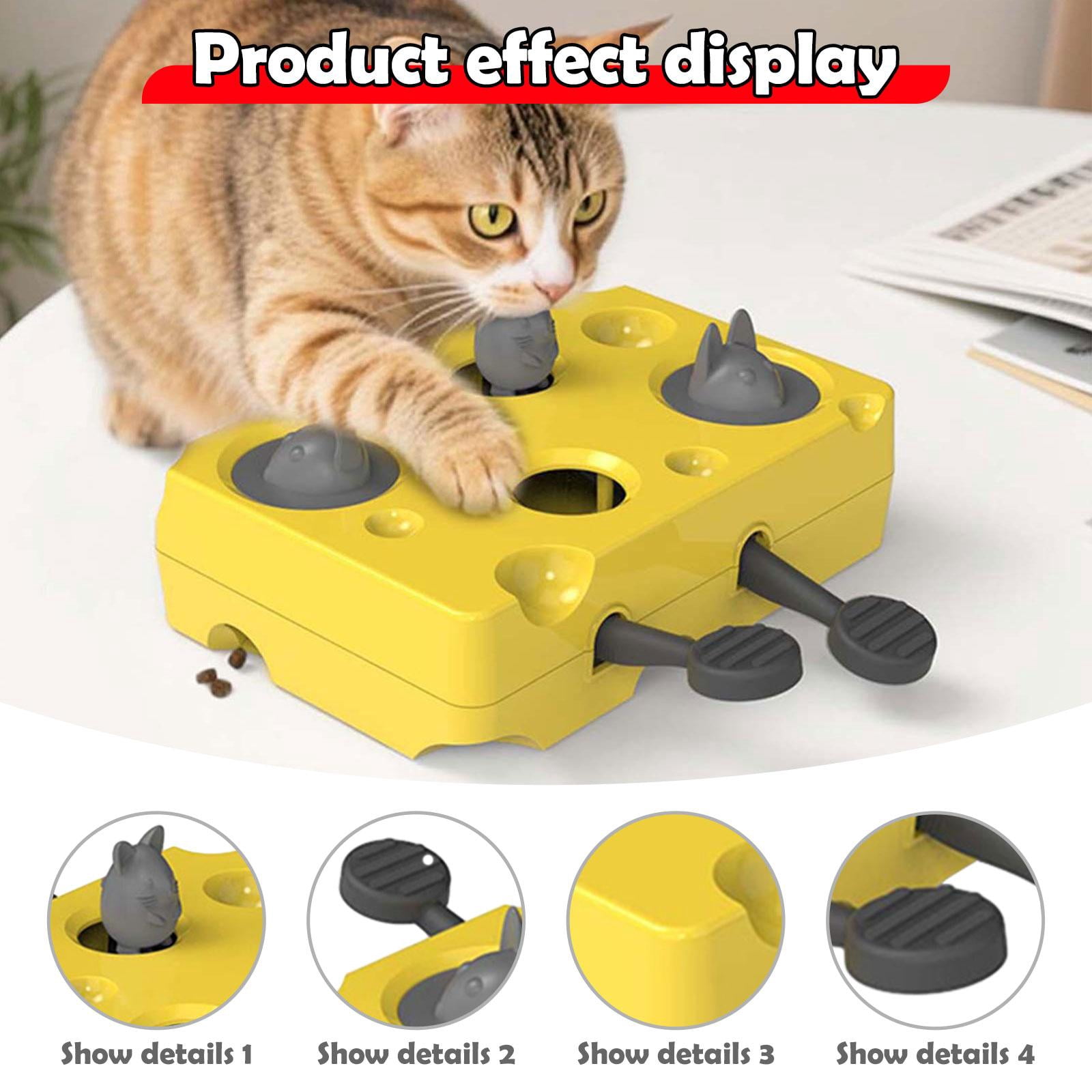 Bvdfgk Interactive Treat Puzzle Cat Toy Enrichment Toy Cat Treat Food Dispenser Toy