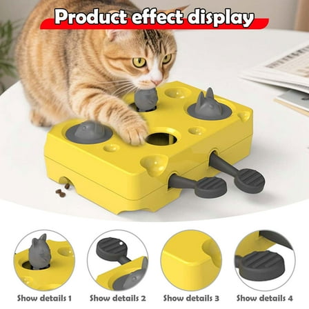 Serenable Interactive Treat Puzzle Cat Toy Enrichment Toy Cat Treat Food Dispenser Toy