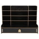 thumbnail image 1 of Caja de almacenamiento de madera para bolígrafos y artículos de papelería, organizador de escritorio moderno y negro que ahorra espacio, 1 of 8