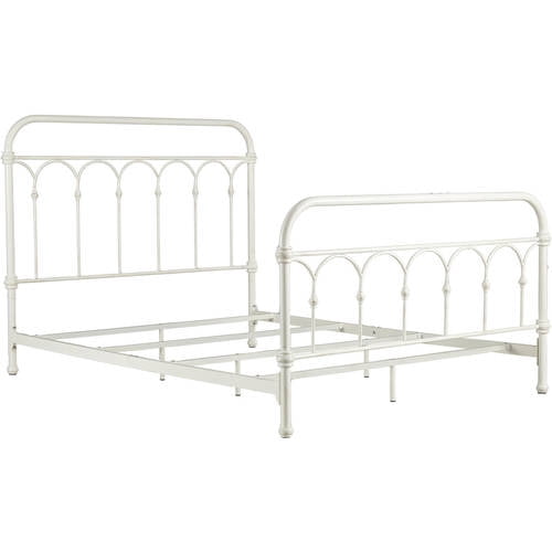 Chelsea Lane Abingdon Classic Metal Full Bed, White