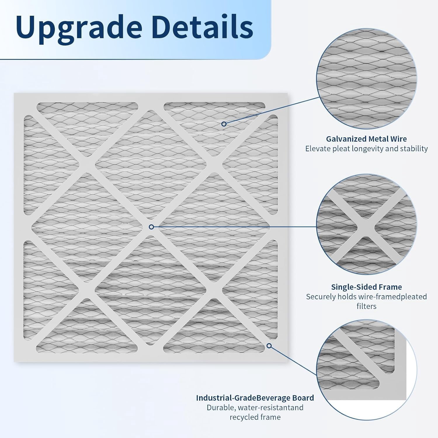 HEPA Air Purifiers MERV-13 Filter Replacement Set for Commercial HEPA 550 Air Scrubber & Purifiers (Pack of 4)