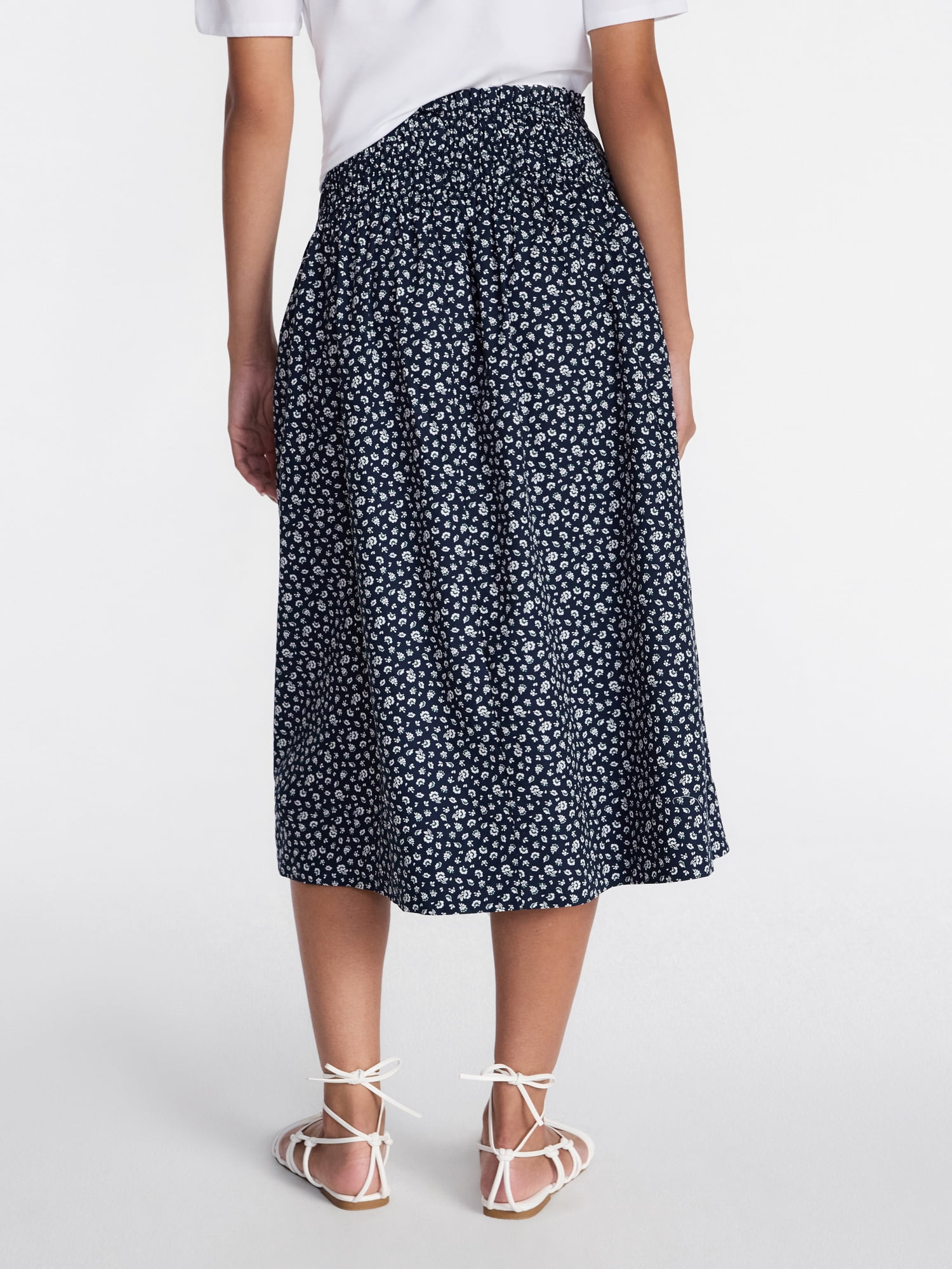 Time and Tru Women's Smocked Skirt, Sizes XS-XXXL