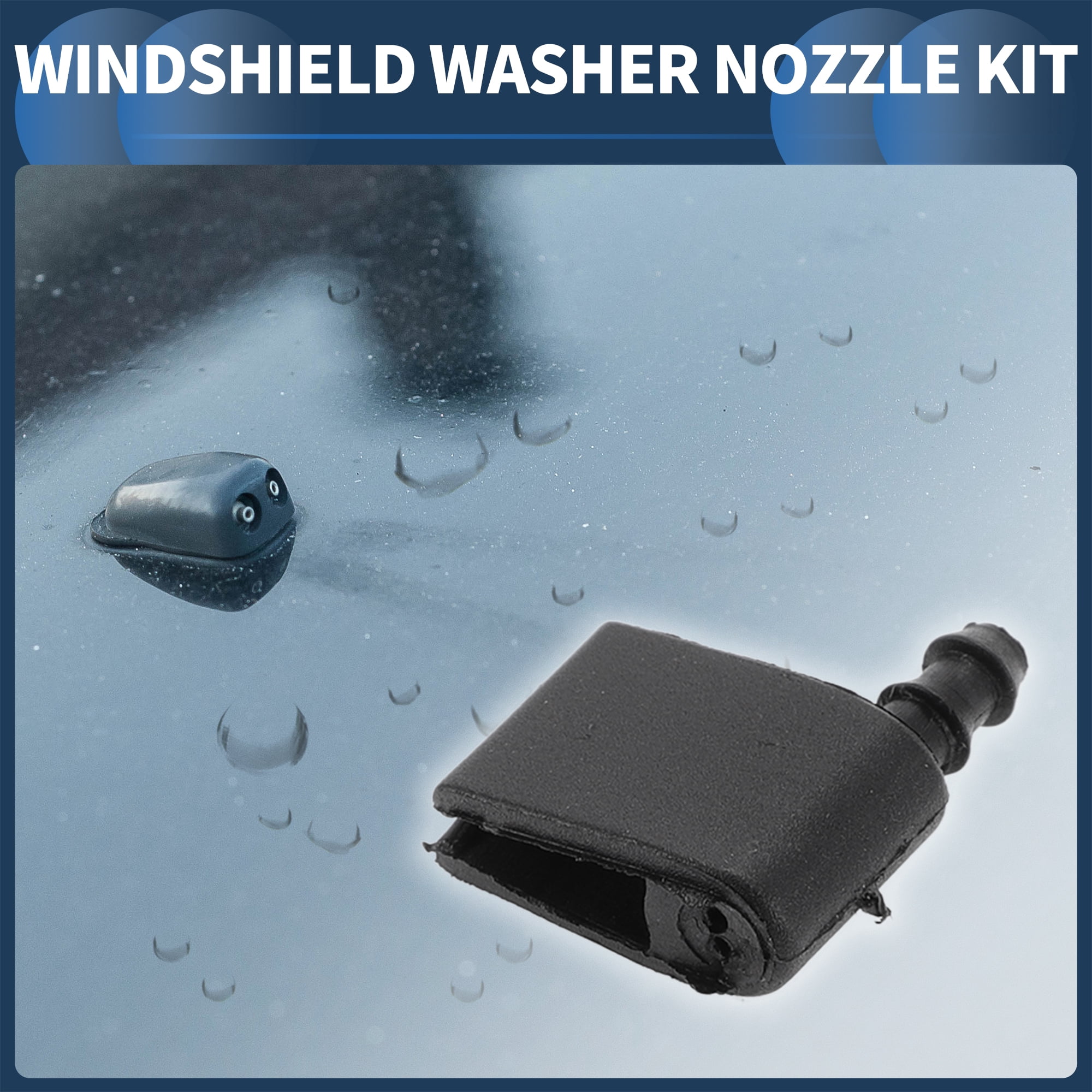 Unique Bargains Washer Nozzle Kit for Mercedes-Benz Sprinter 4500 Black 1 Set
