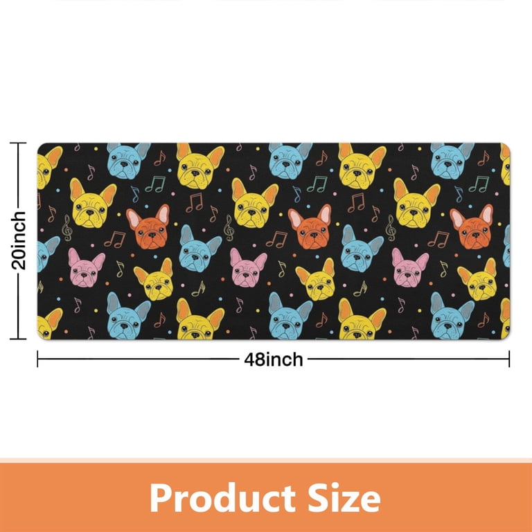 Music Notes Quickest French Bulldog and Music Note Diatomite Bath Mat, Entryway Floor Pad ...