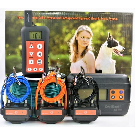 Three-Dog Set: Remote Dog Training Shock Collar & Underground/ In-ground Electronic Dog Containment Fence System Combo for Small,Medium,Large