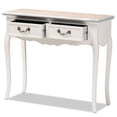 thumbnail image 2 of Baxton Studio Table Console en Bois Chêne et Blanc Bicolore à 2 Tiroirs, 2 of 9