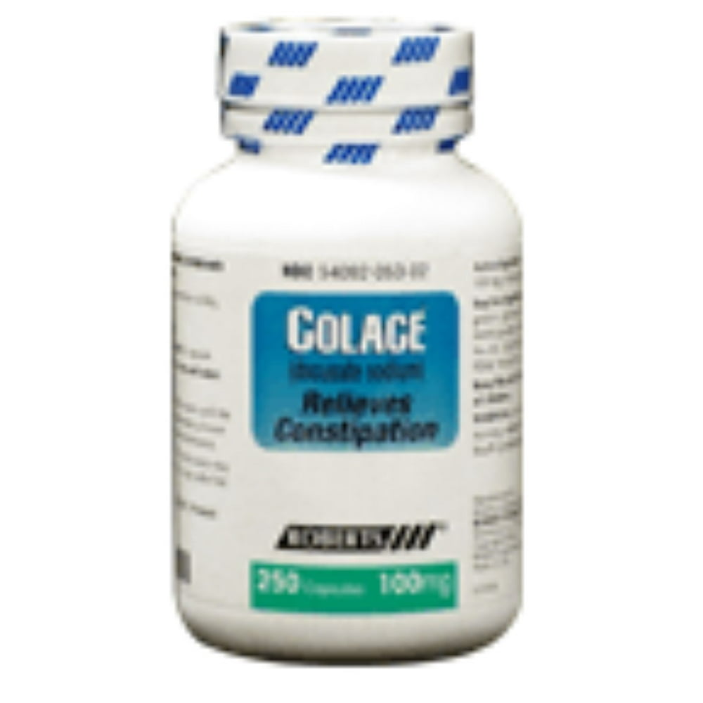 Colace Docusate Sodium 100 MG Capsules 250 ea (Pack of 2)