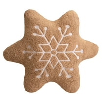 Snowflake Plush Pillow for Couch and Bed, Soft Desktop Decorative Accent for Home, Coffee Shop and Seasonal Christmas Decor(B)