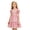 A190 Pink, variant on Glisme Toddler Girls Dress Solid Color Puff Sleeve Square Collar With Bowknot Back To School Lace Trim Tiered Dresses For Girls