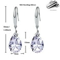 thumbnail image 5 of s925 Sterling Silver 12mm Naked Drill Pear Shape 5A Crystal Women Fashion Dangle Drop Earrings, 5 of 5